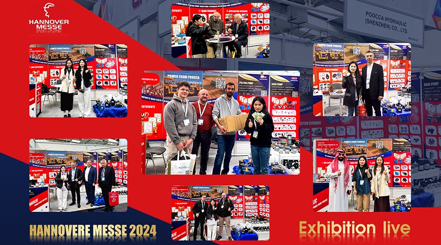 poocca hydraulic pump motor hydraulic valve accessories exhibition