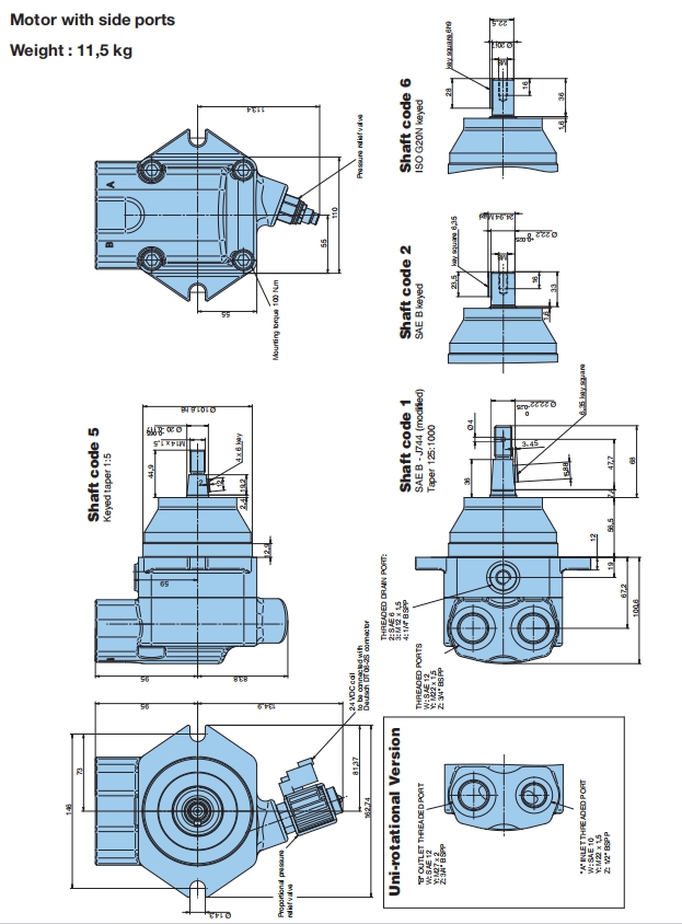 M5A M5AS M5ASF Fixed Displacement motor