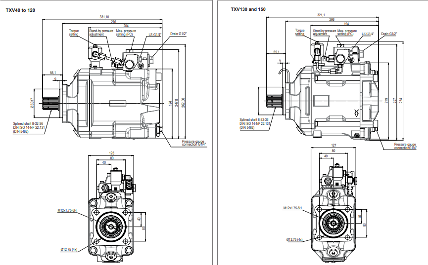 txv hydraulic pump