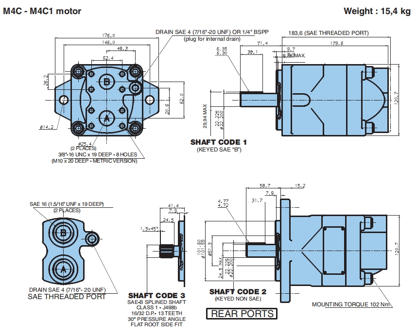 m4 hydraulic vane motor